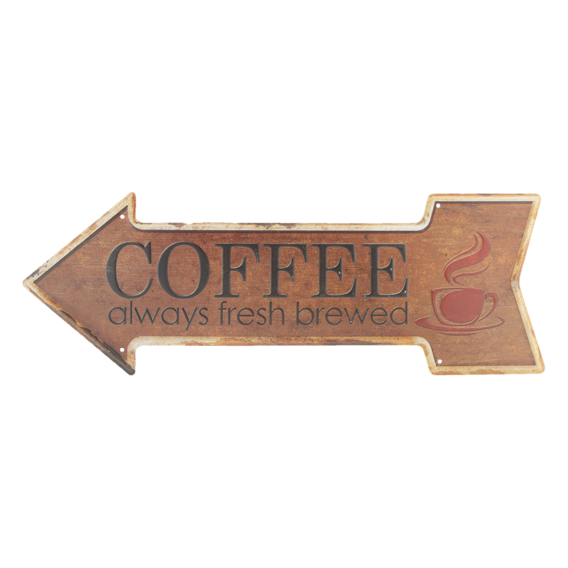 tekstbord coffee pijl